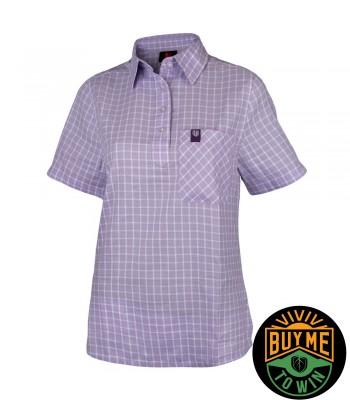 Women's CheckChick Shirt - Lilac/White